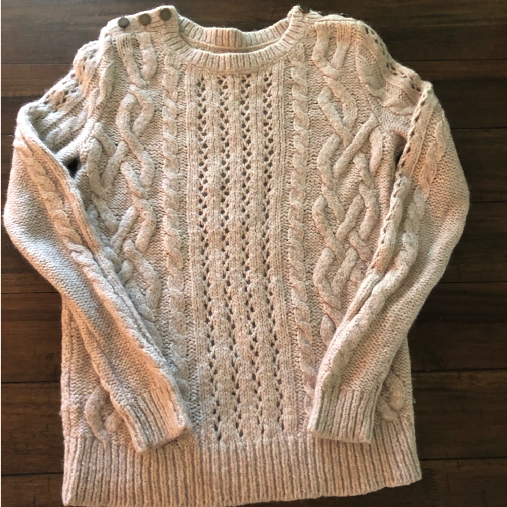 The Loft Tan Button Sweater